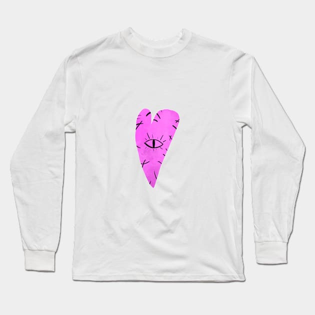 Heart Long Sleeve T-Shirt by Eklerii